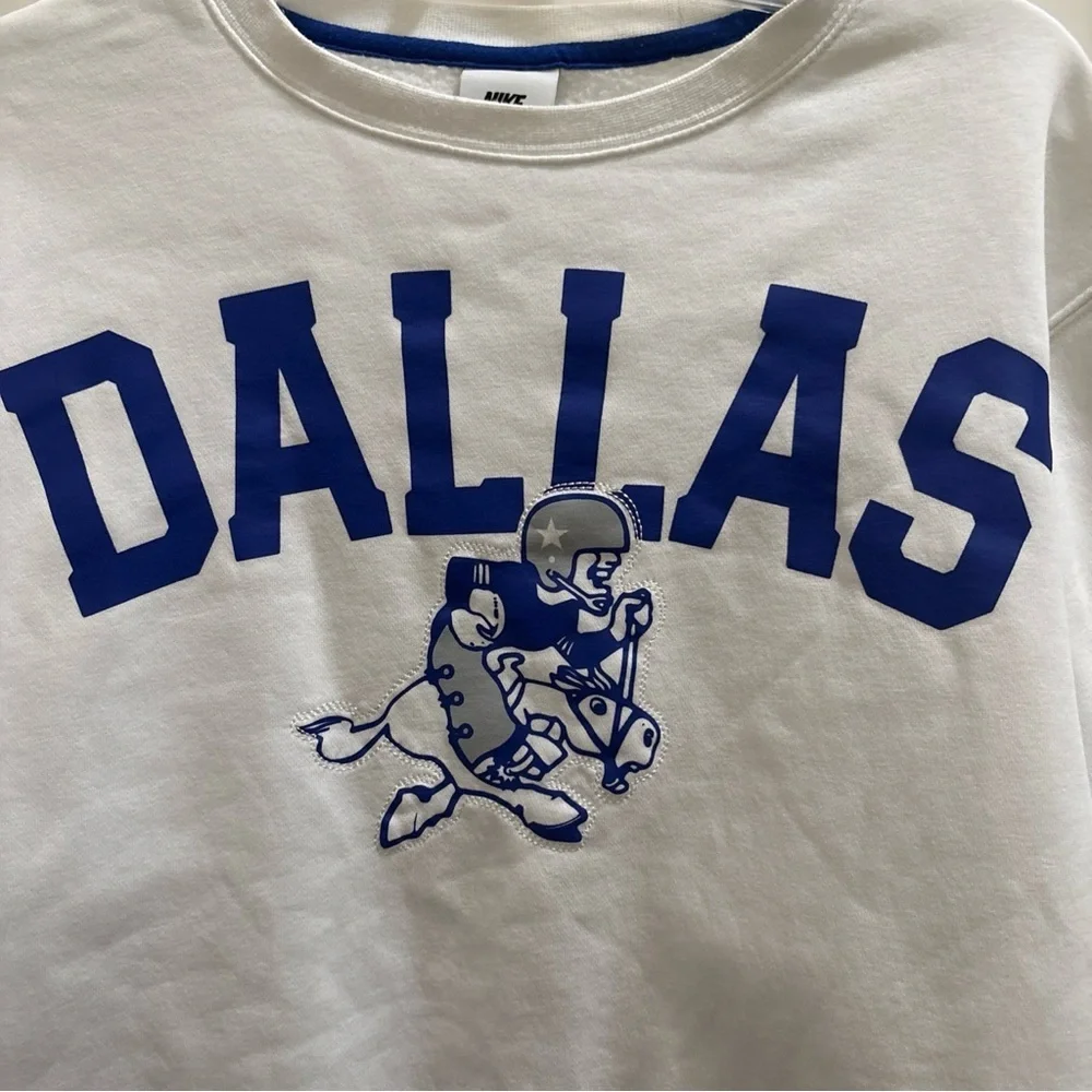 Men's Nike White Dallas Cowboys Gridiron Classics Athletic Pullover Sweatshirt L
